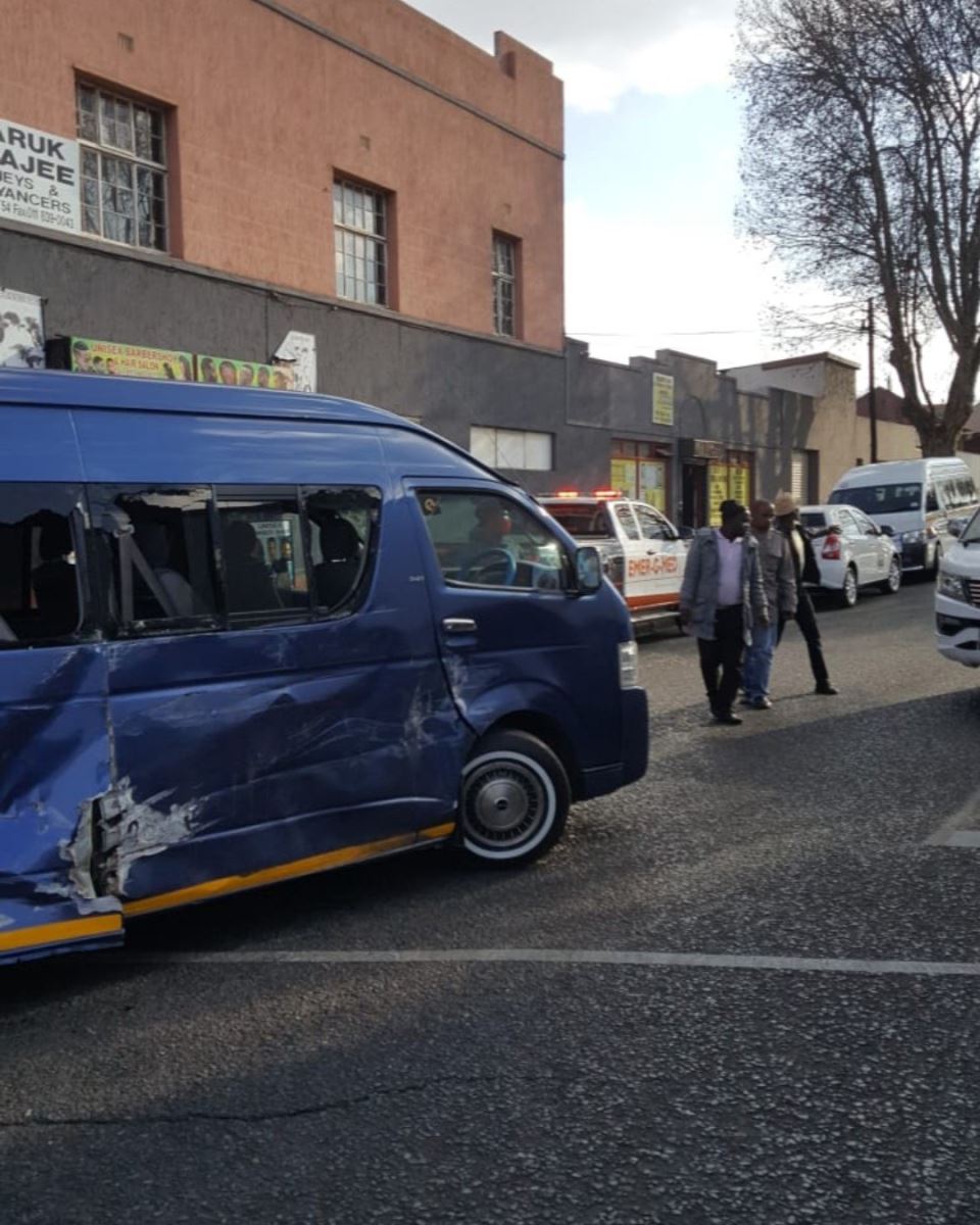 Taxi collision in Mayfair