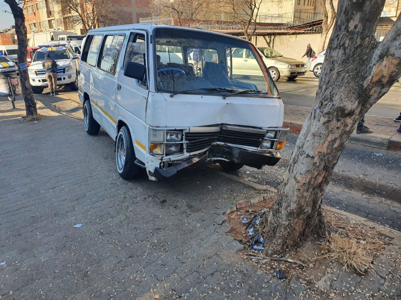 Two injured in a taxi collision in Germiston