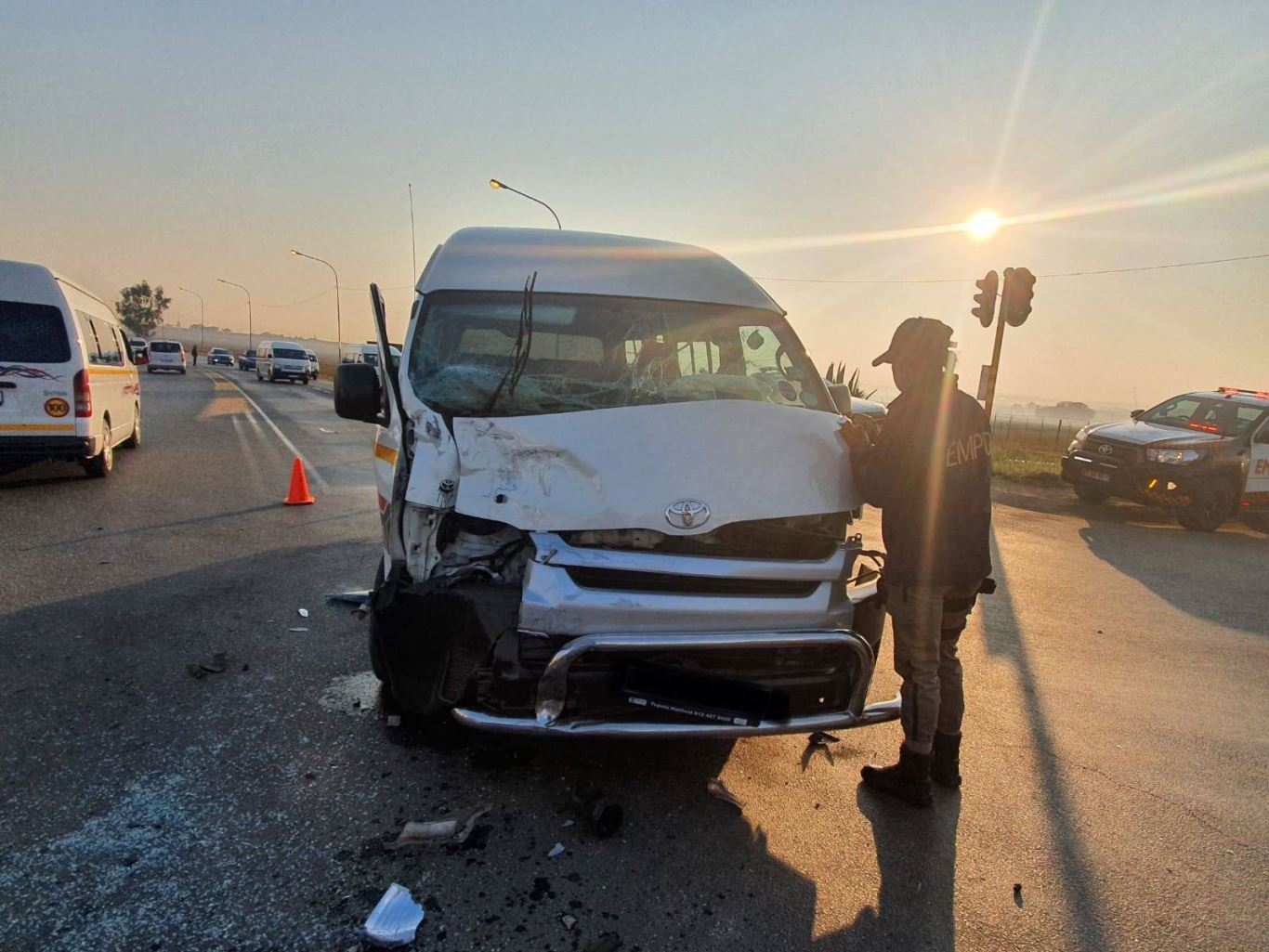 Several injured as 2 minibus taxis collide in Kempton Park