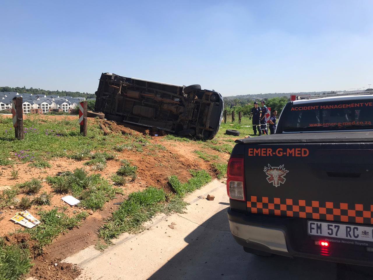 Several injured in taxi rollover in Northriding