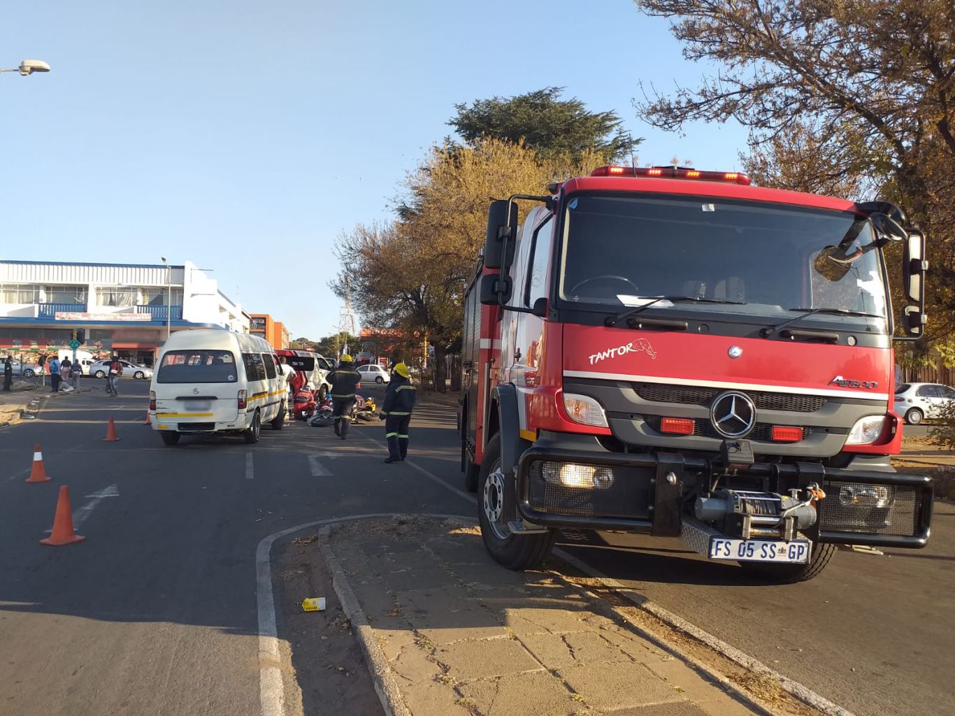 Motorcyclist seriously injured in collision with taxi in Krugersdorp