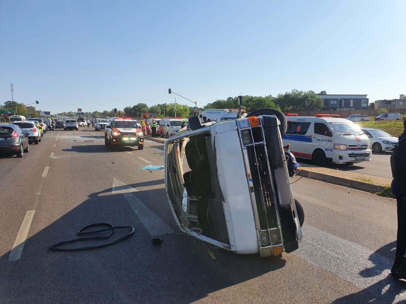 Multiple injured in a three-vehicle collision in Kyalami