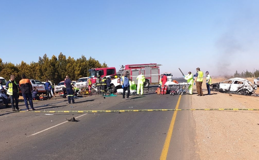 Three dead, multiple others injured in in fiery Bapsfontein crash