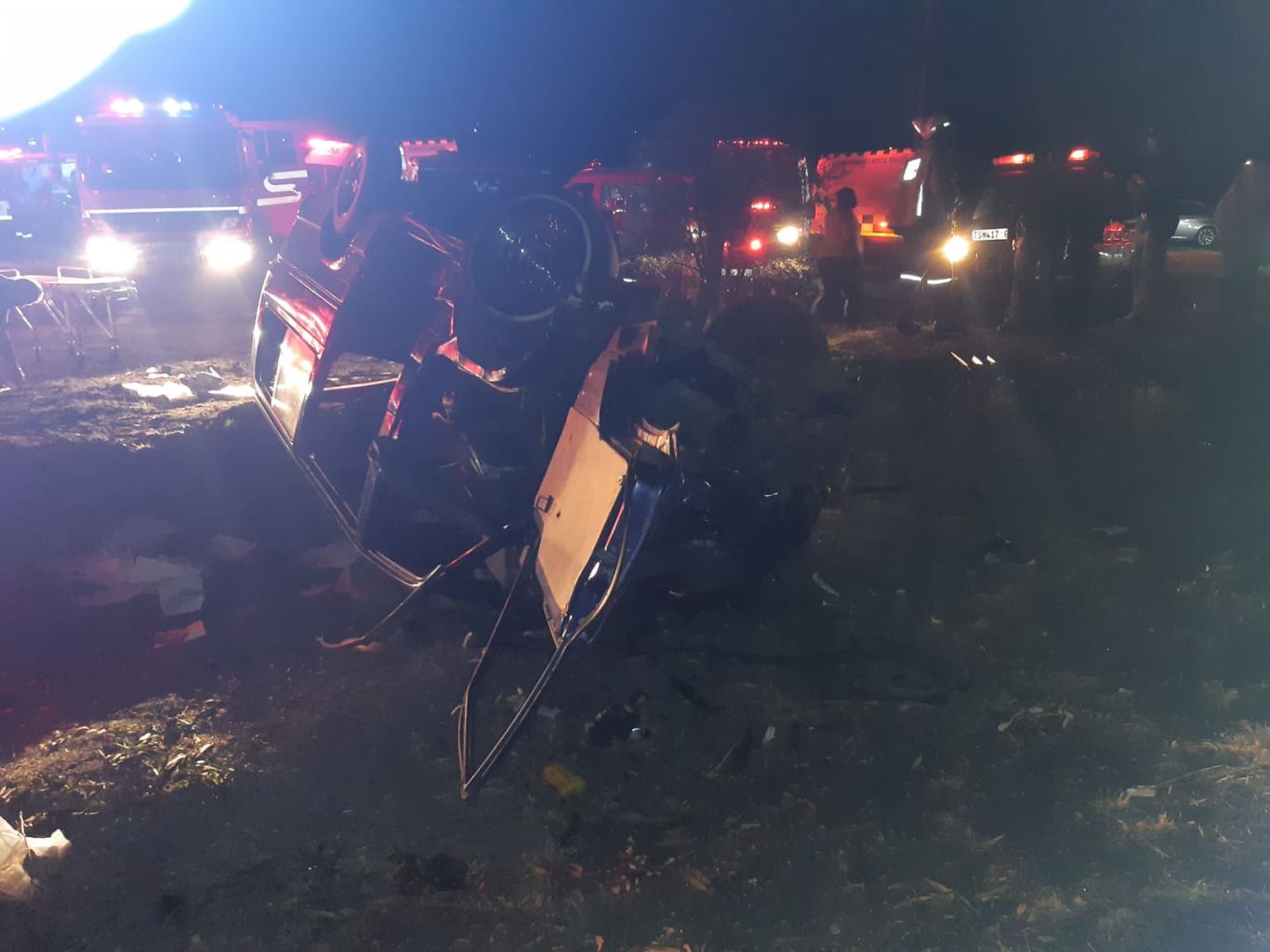 Twelve injured in a taxi rollover in Vereeniging