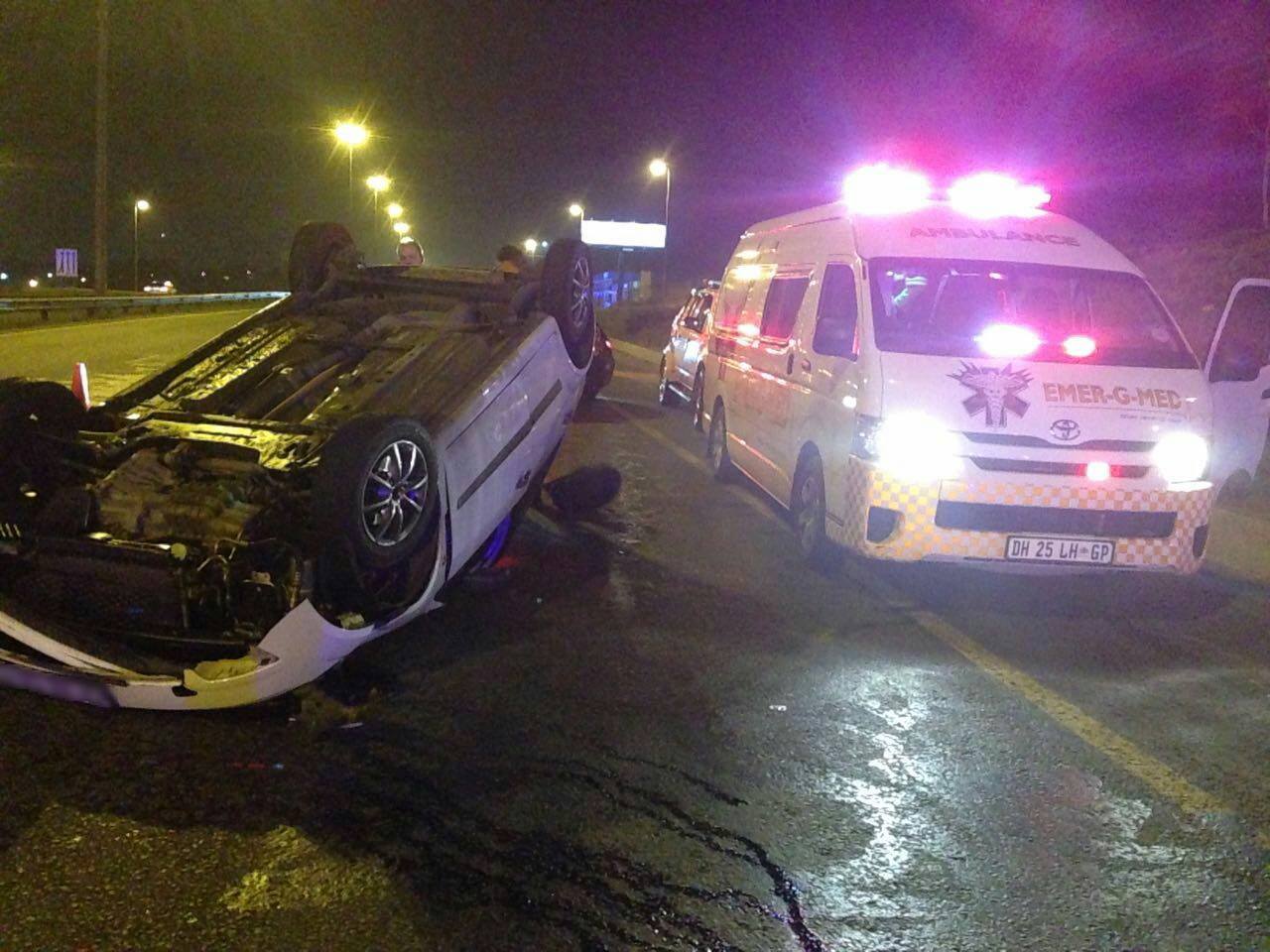 Barbara Off Ramp Rollover on the R24 West at Barbara Road, east of Johannesburg.