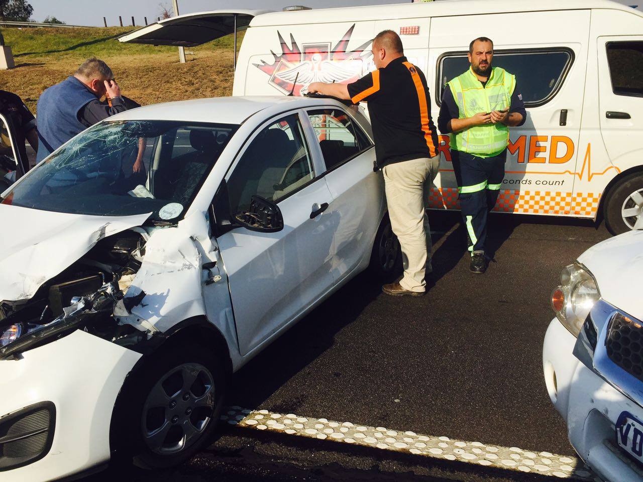 Multi-vehicle collision on the N1 South by Old Johannesburg Road in ...