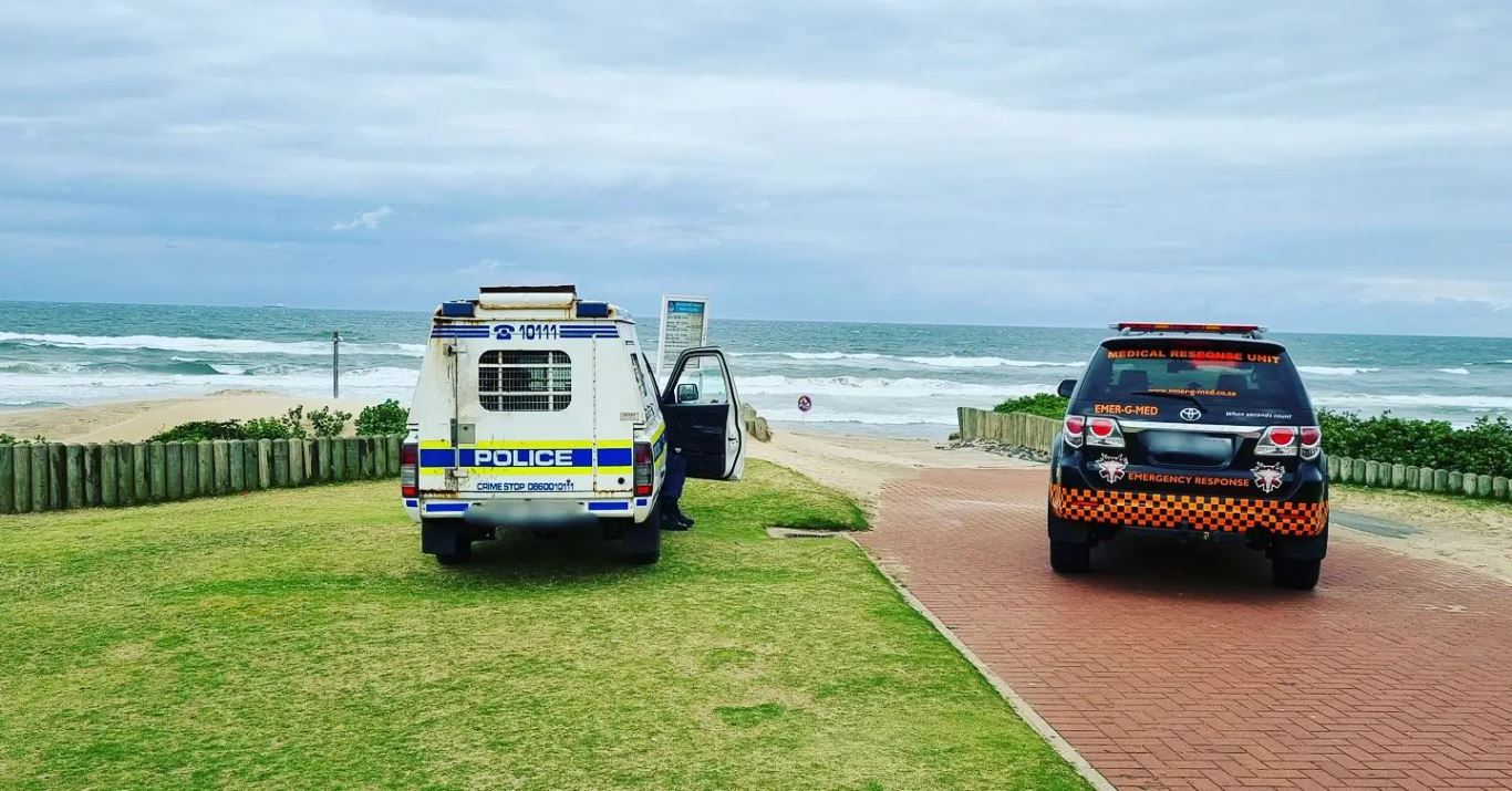 Body of an unknown male washed up on Suncoast Beach in Durban