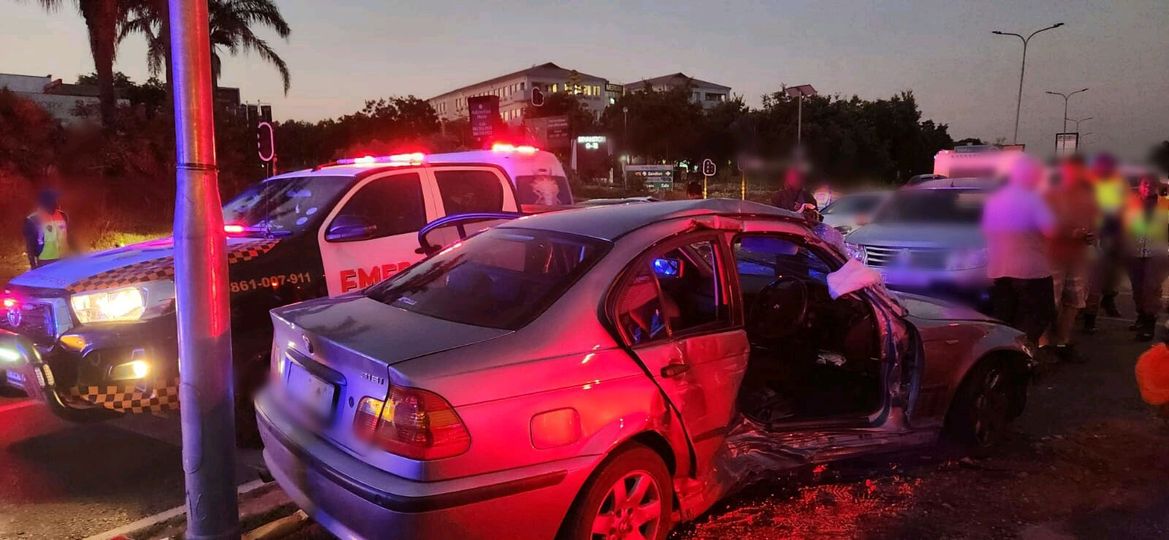 Driver cut free following a collision in Sandton - Arrive Alive