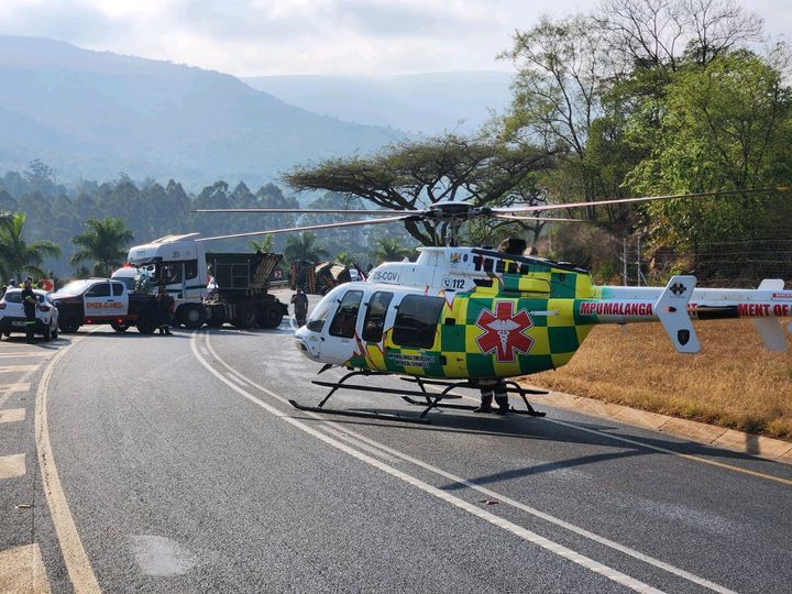 Truck driver airlifted after losing arm in horror collision on the ...