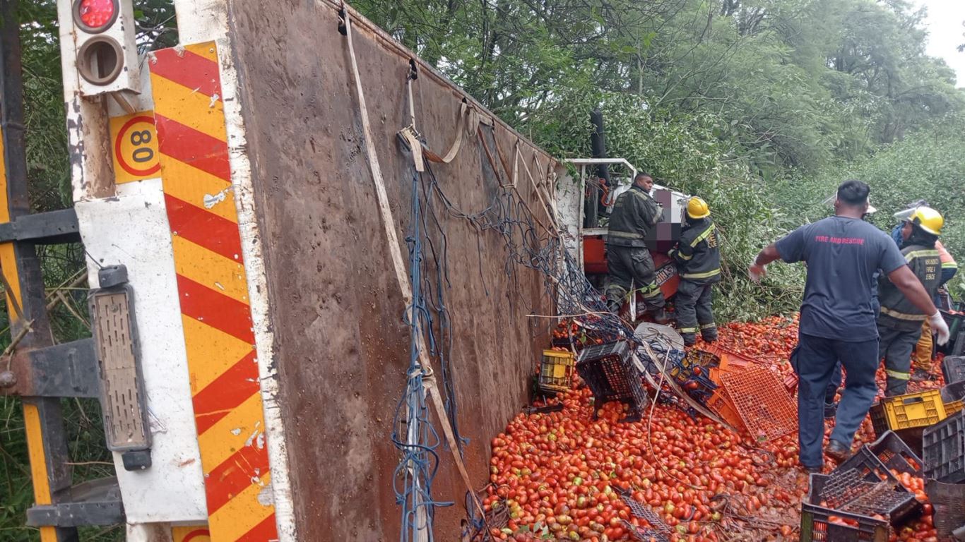 Three killed in a collision when the driver of a truck lost control and ...