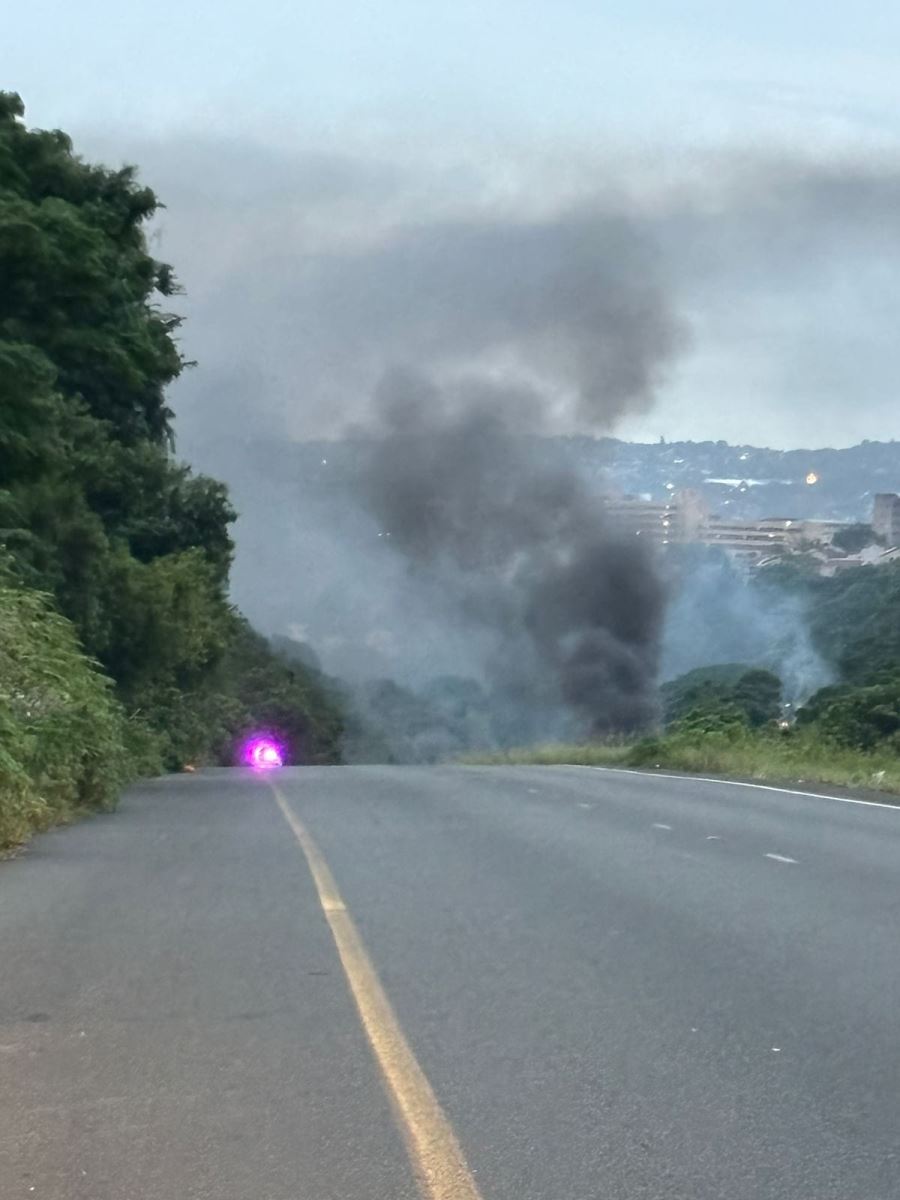 M19 Bridge Protest on the M19 towards Durban