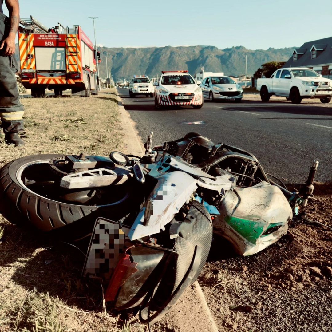 Two people were seriously injured in a motorcycle collision in Gordons Bay