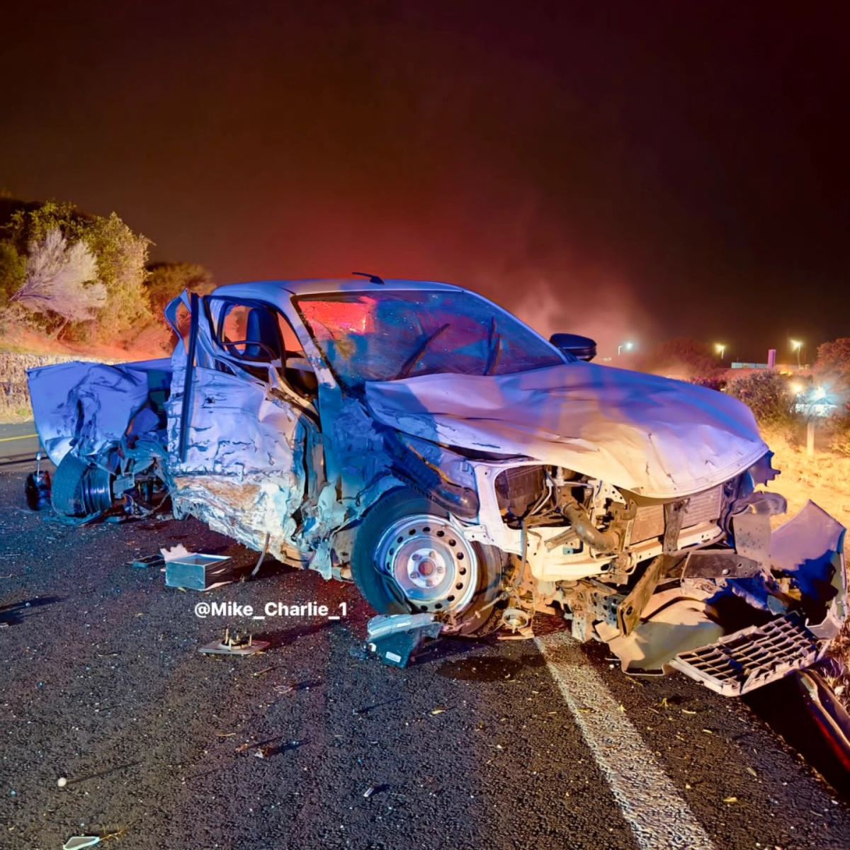 Three people injured in a collision on the N1 Main Road, Paarl