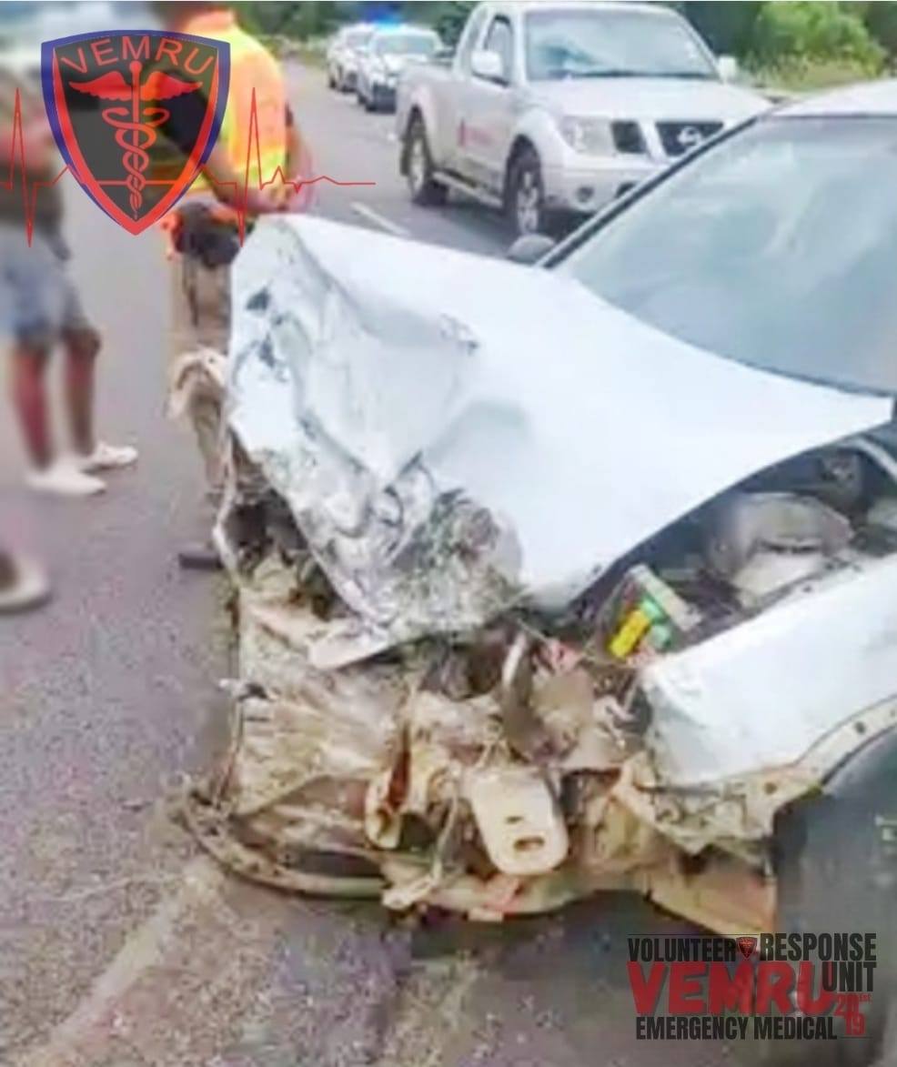 Motor vehicle collision on the N4 close to Simon Vermoten in Pretoria East.