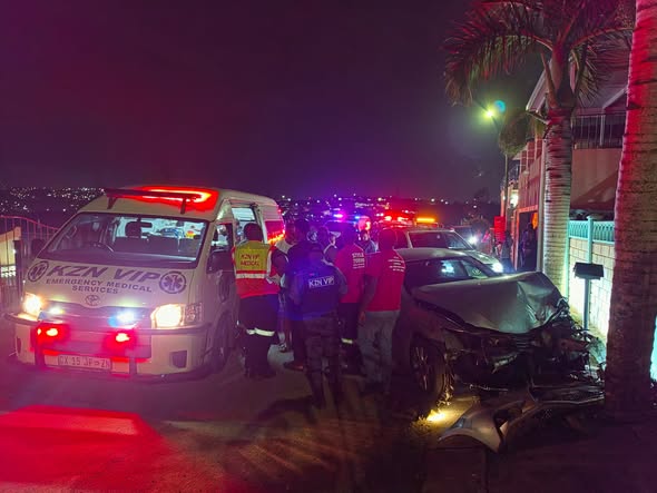 At least four people sustained injuries following a two-vehicle collision on Trent Hill in Newlands West