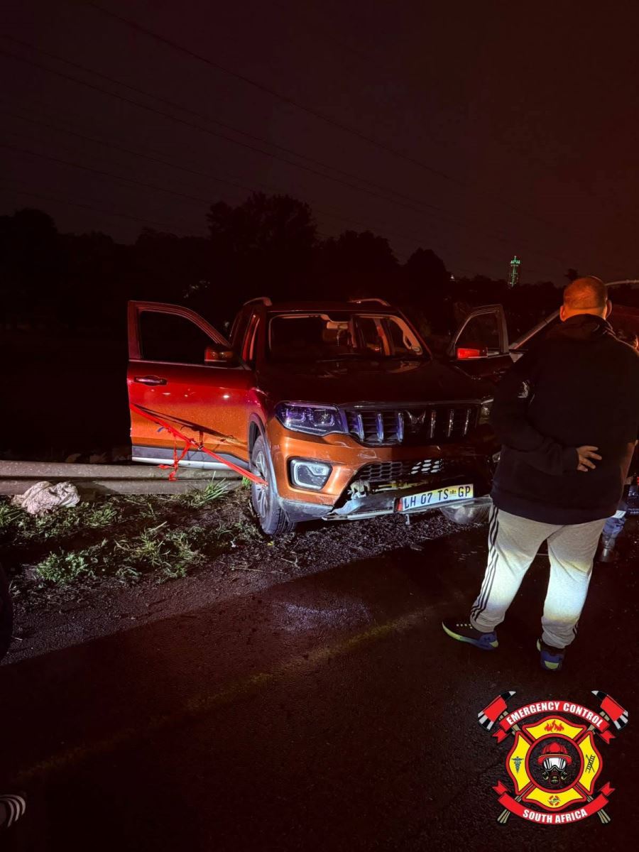 Motor vehicle accident on M1 North of Corlett Drive