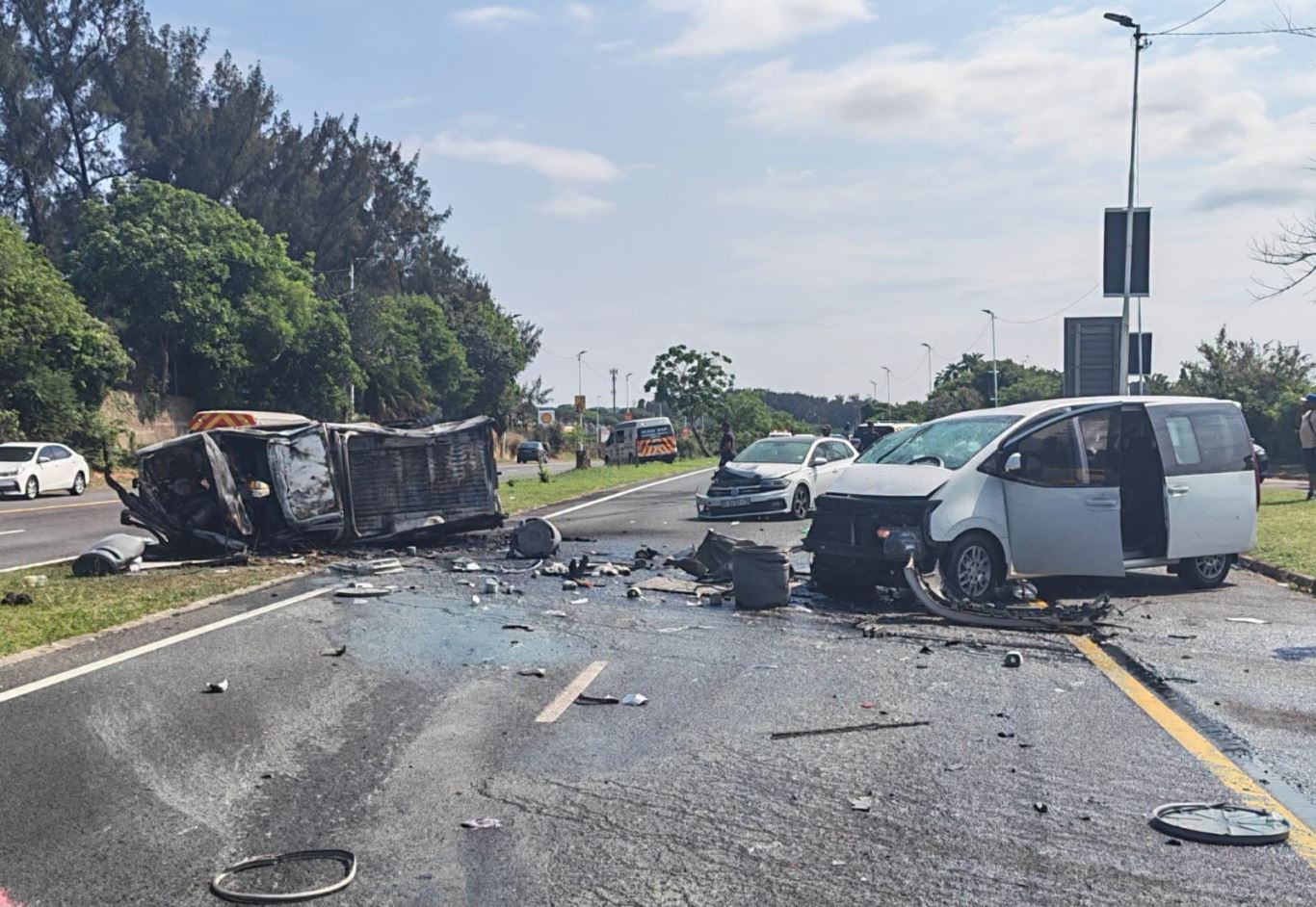 The Durban Metro Police Service confirms that a serious crash involving four vehicles on the M4 Northbound, near Hyper by the Sea