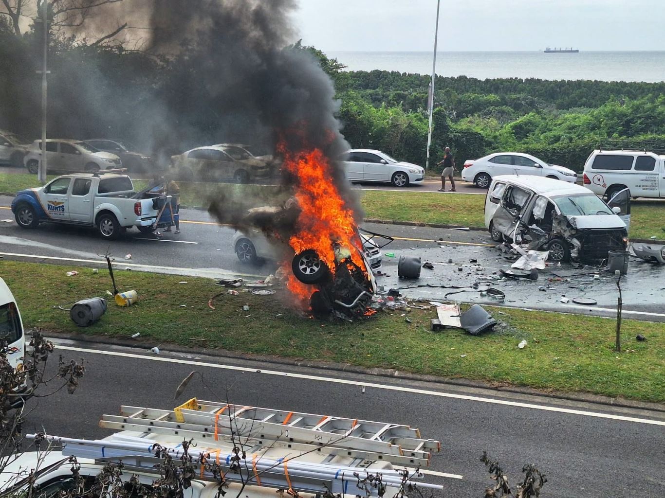 A serious motor vehicle crash has been reported on the M4 Northbound, near Hyper by the Sea