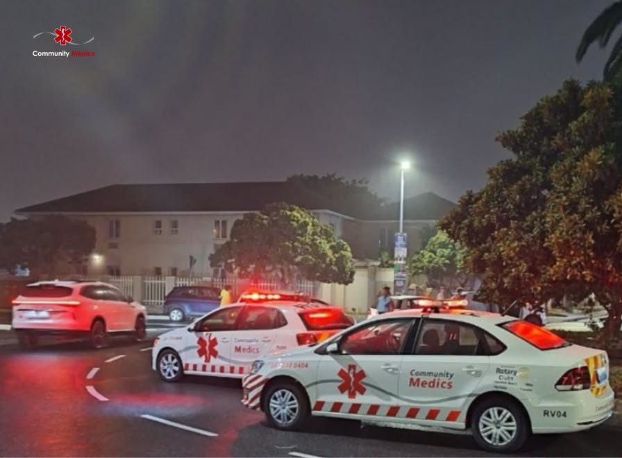 Motorbike accident at the circle near the Sasol fuel station in Table View
