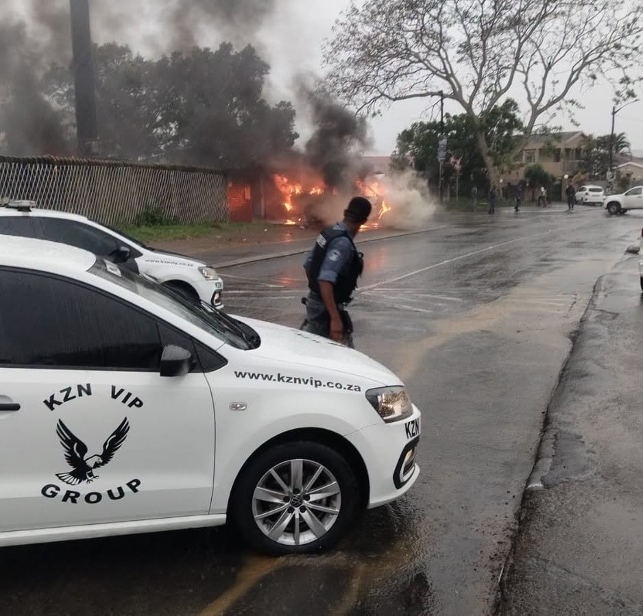 One person sustained minor injuries after a vehicle caught alight on Sunford Drive in the Phoenix area