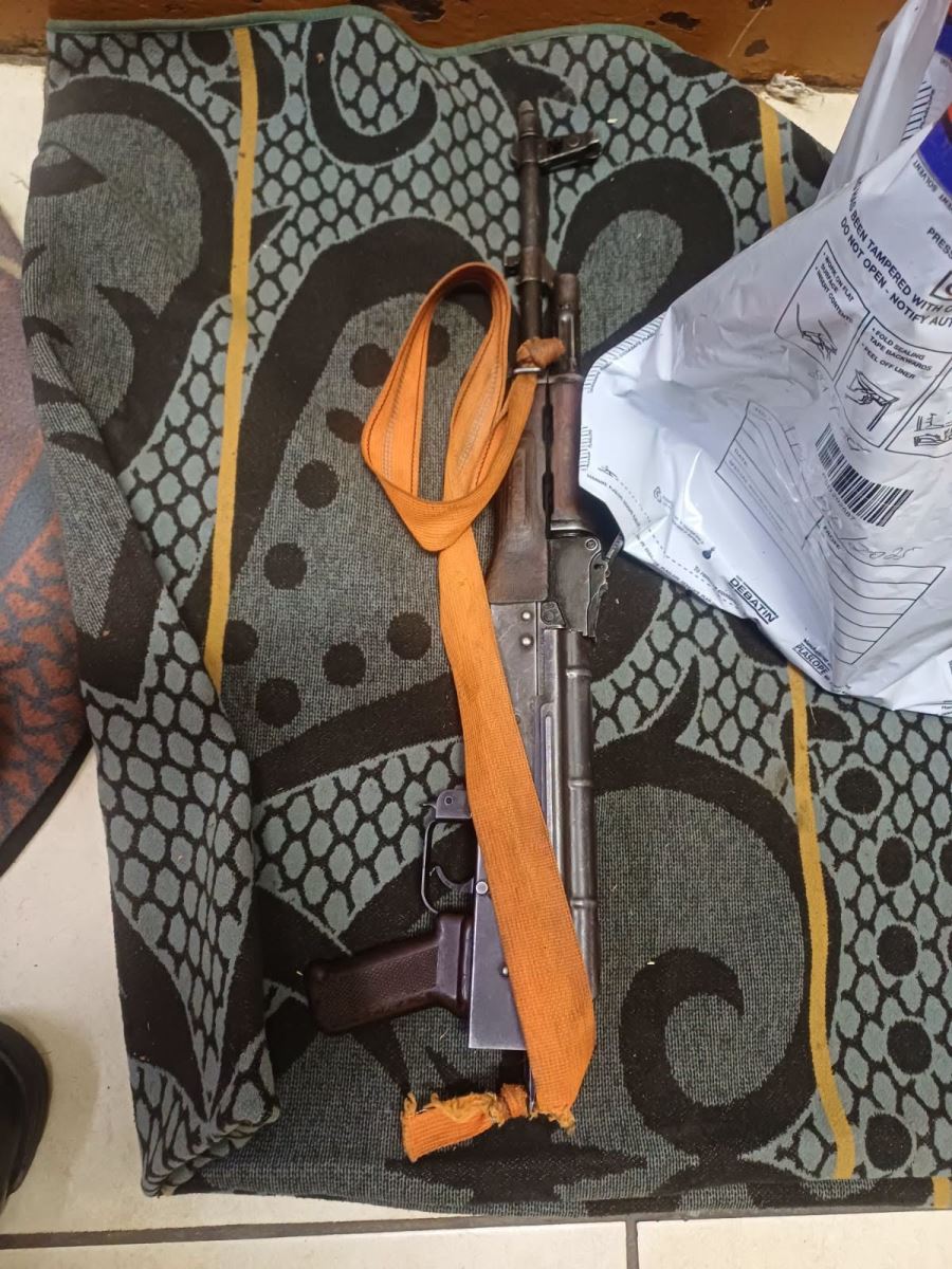 Police recovered four unlicensed firearms and ammunition during an operation at Kloof Gold Mine Hostel in Westonaria