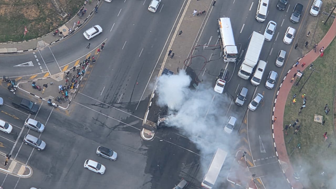 Fatal two-vehicle accident at the intersection of Pretoria Main Road and Maxwell Drive in Waterfall, Midrand