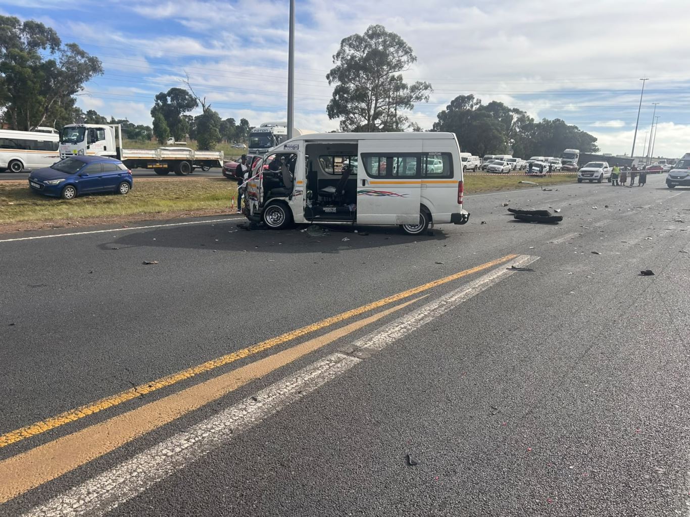 The N12 westbound is temporarily closed following a fatal collision just before the Kingsway Off-Ramp