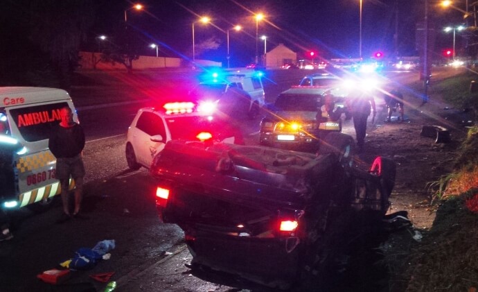 What do you do to mitigate the risk of a road crash with the response vehicles at intersections?