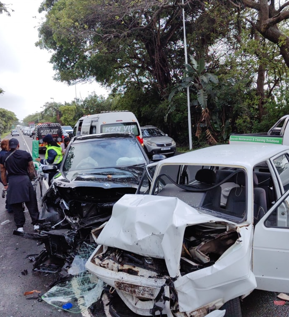 Two people injured in a head-on collision along the M4