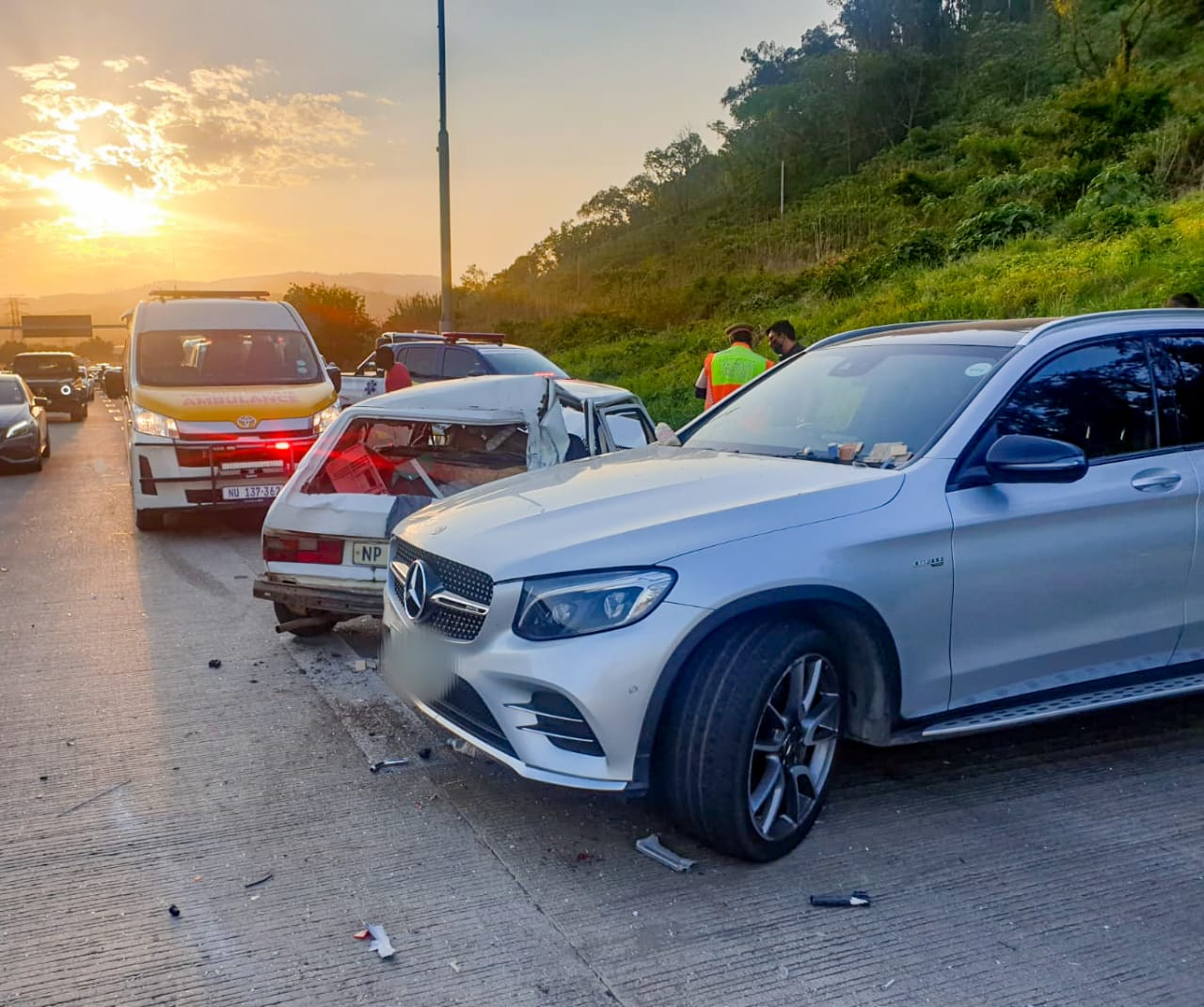 Collision Number 3 Three seriously injured in a two-vehicle collision on the N3