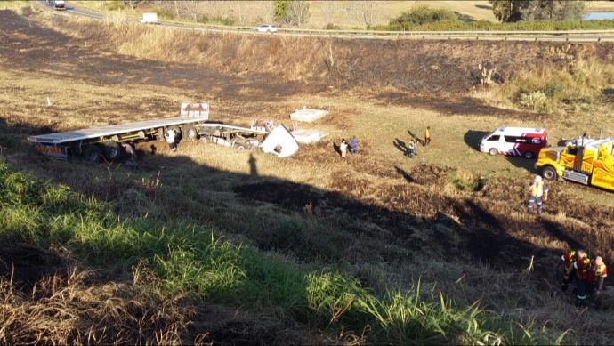 Three people have been injured in a truck crash on the N3 near the Umlaas Offramp