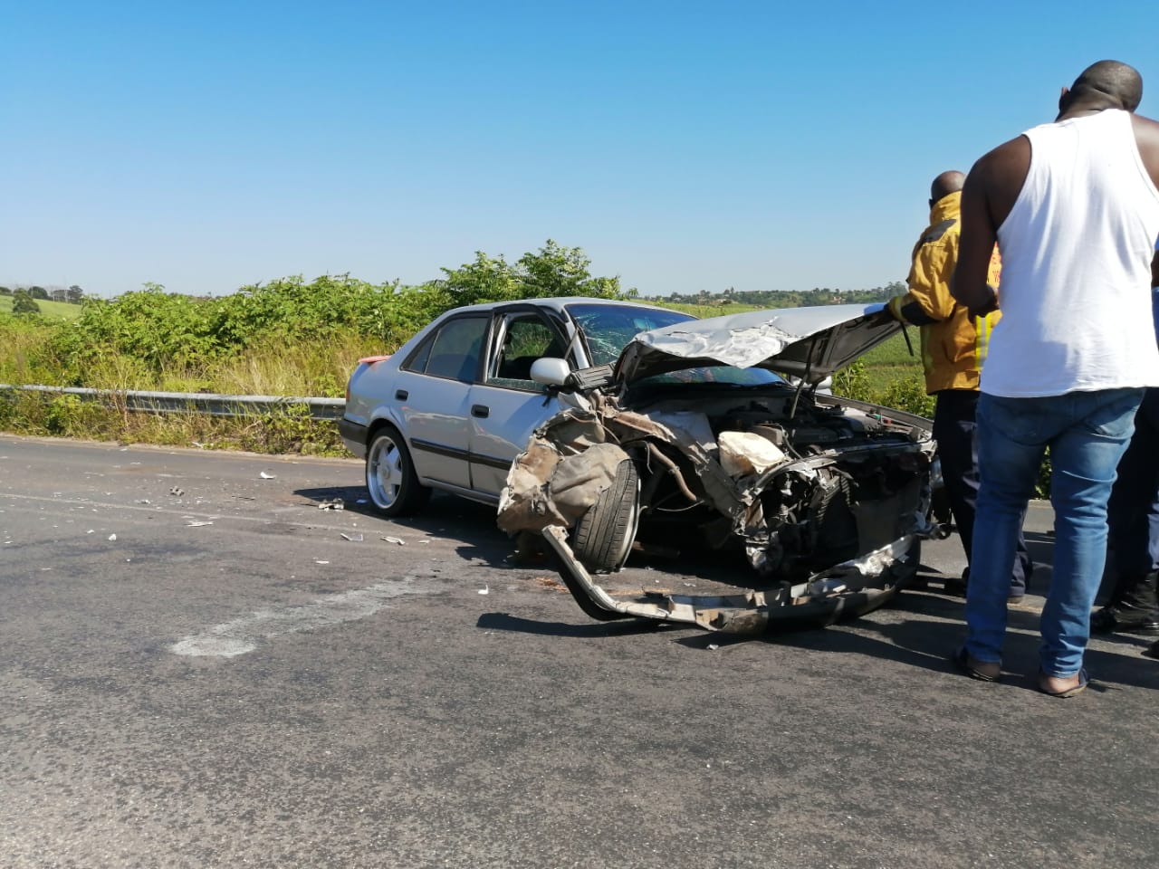Two injured in collision on the Gcilima main road