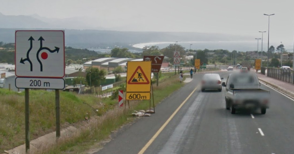 Approaching a roundabout