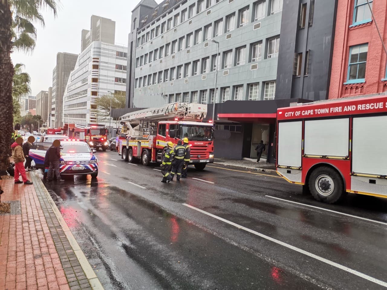 Building On Fire In Cape Town